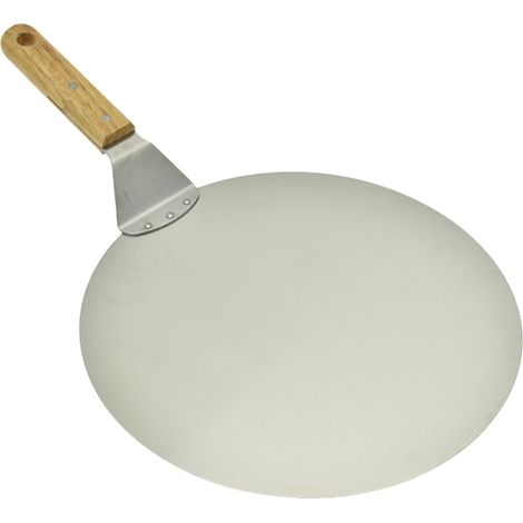 PALA PIZZA ACCIAIO INOX MANICO LEGNO PER FORNO PIZZA GMR 30,5X48,5X5 CM