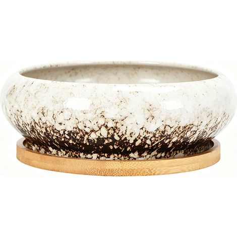 Vaso per piante grasse in bianco NOHOLE1