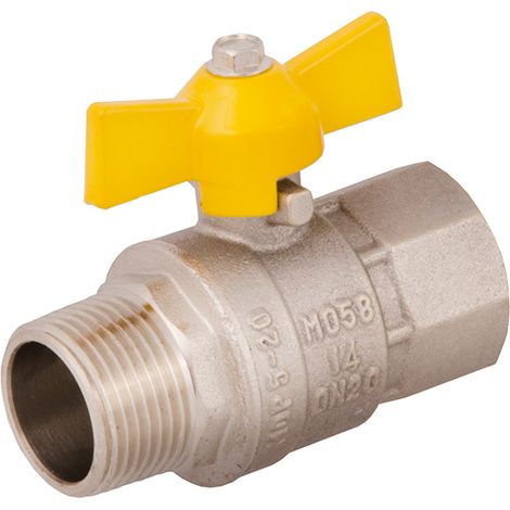 IDMAR 1"-Kugelhahn für Gas mit Absperrklappe (DN25)