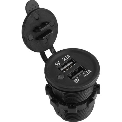 Chargeur Voiture 5V 2.1A Double Port USB Adaptateur Allume-Cigare Prise Femelle pour Auto Moto Camion (1/5)