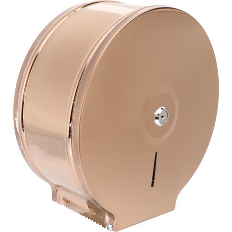 Porte-papier toilette rond en acier inoxydable 304 pour grands rouleaux, finition or rose, salle de (1/5)