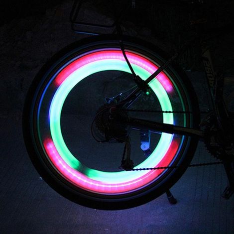 Lumière de Roue de Vélo en Forme de Saule LED Lampe Roue Vélo étanche Rayons de Roues Lumineux pour Vélo VTT VTC Bicyclette Adultes et Enfants-multicolore (1/5)