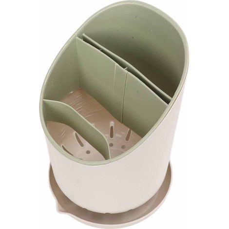 Porte-ustensiles, panier de rangement pour baguettes, égouttoir à cuillères, organisateur de cuisine vert (1/5)