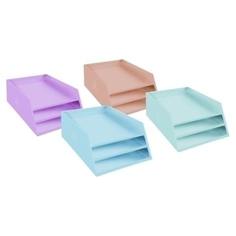 BANDEJA SOBREMESA EXAC. 3 NIV.A4+ SURT. - Pack de 4 unidades