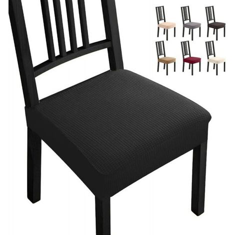 6 Housses de chaise, ajustement universel, spandex extensible, motif géométrique, pour salle à manger (1/5)