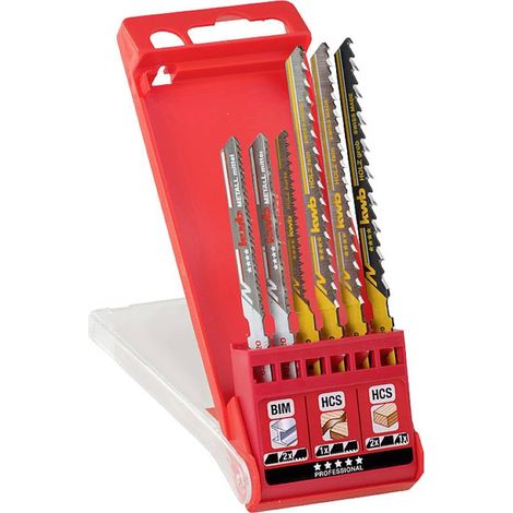 Jeu de lames de scie sauteuse, 6 pièces, queue à une came (1/2)