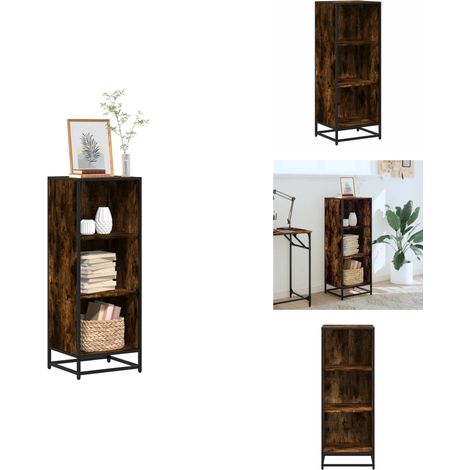 Bibliothèque chêne fumé 40x35x107,5 cm bois d'ingénierie - Armoire À Livres - Armoires À Livres - Bibliothèque - Armoire De Rangement (1/5)