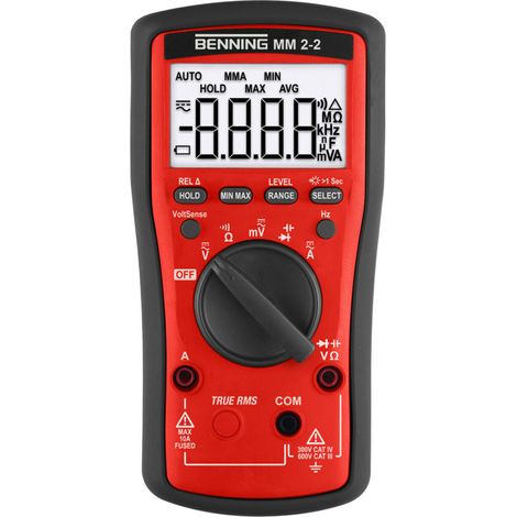 Theo Benning Benning Multimeter MM 2-2 0, 1 mV-1000 V AC, 0, 1 mV-1000 V DC, TRUE RMS (1/4)
