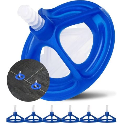 2mm Tile Leveling System, 300pcs Revolutionary Leveling System with 2mm Tile Spacers, 200pcs Screws and 100pcs Nuts, MUMU Stone Floor Tile Laying Tool (1/4)