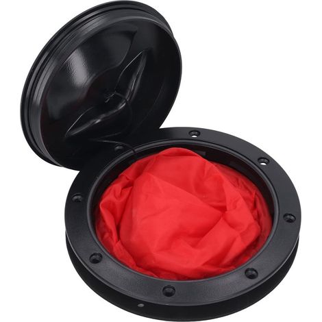 Couvercle de Trappe de Pont étanche et Résistant aux Chocs, pour Bateau, Kayak, Pêche, Voile, Noir + Rouge (1/5)