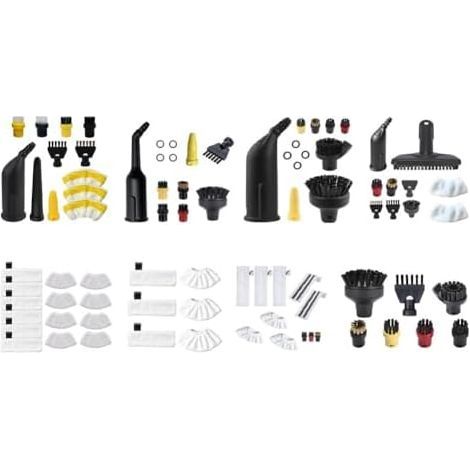 Pour Karcher Pour Nettoyeur Vapeur Brosse De Remplacement Ensemble Pour Sc 2 Pour Sc 3 Pour Sc 4 Pour Sc 5 Petite Brosse Ronde En Plastique Et Tissu Pour Joints Coins Et Surfaces d'huile Multicolore 1 (1/5)