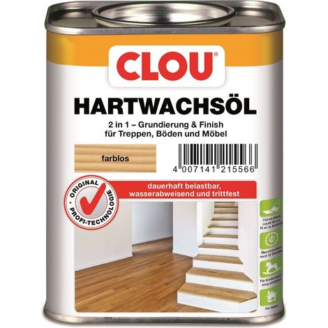 Clou Hartwachs Öl farblos 750 ml Holzöle (1/10)
