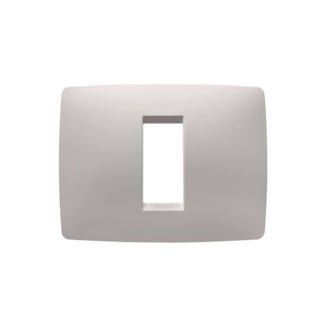 PLAQUE ONE 1P NATUREL BEIGE SATIN GEWISS GW16101VL (1/2)