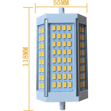 Ampoule led 30W r7s type J 118mm spot LED 5000 lumens 110V-130v dimmable lampe halogène pour chambre intérieur et extérieur - blanc froid 6000K (1/3)