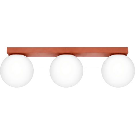 Plafoniere Yoli ocra rossa 50x14.5x12cm Acciaio Sollux (1/5)