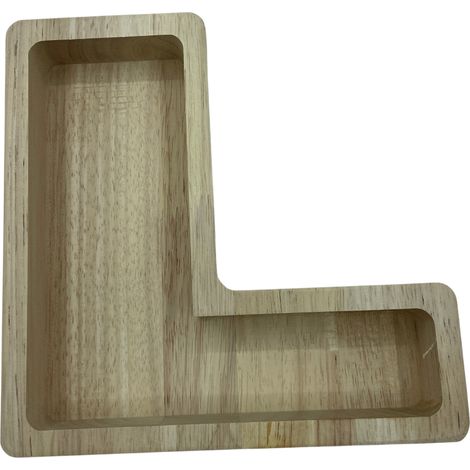 Pot de Fleur en Bois Lettre (A, B, C, D, E, L, O, V) – Support pour Succulentes et Déco Maison – 18x18x3cm – Brown (1/5)