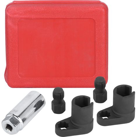 Jeu de 5 clés à douille pour sonde lambda, 6 pans, 22 mm (7/8 pouce), outils de démontage et d'installation pour sonde lambda (1/5)