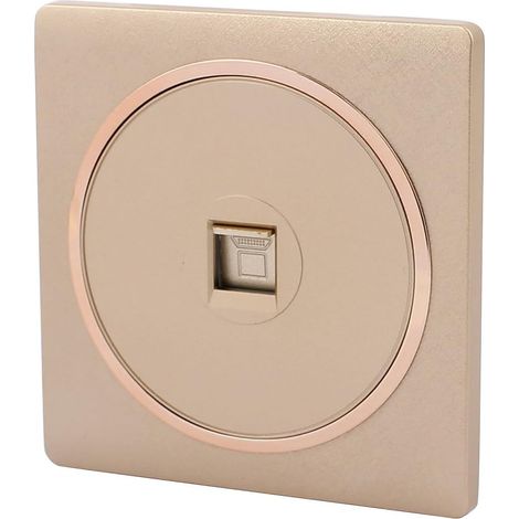 Panneau montage mural pour ordinateur RJ45 8P8C, jauge unique, 88 mm x 86
