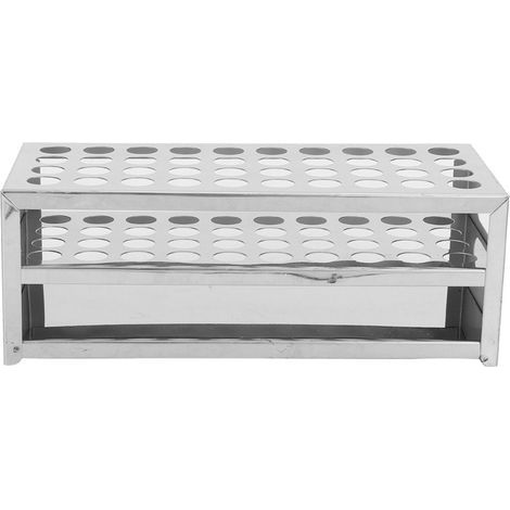 Support pour tubes à essai en acier inoxydable - 40 trous (15,5 mm) - Matériel de laboratoire scientifique (1/5)