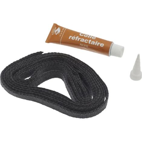 Hochtemperatur-Flachgeflecht D.15 X 3 mm, L.3m + Kleber
