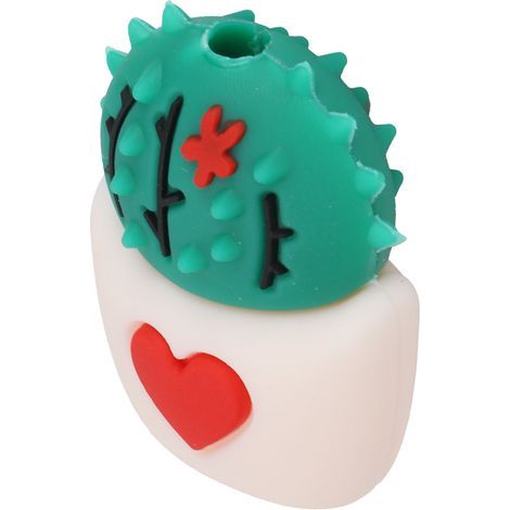 Protège-câbles cactus mignons, pratiques et élégants, pour téléphones et tablettes. Rose et blanc. (1/5)