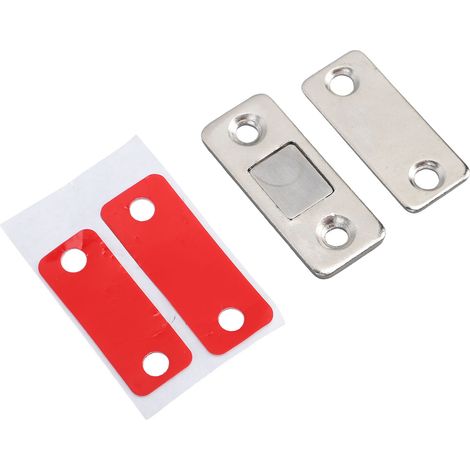 Lot de 8 Aimants de Porte Fins Ultra Plats Loqueteau Adhésif Acier Inoxydable Double Installation Ferme-Porte pour Armoire Cuisine (1/5)