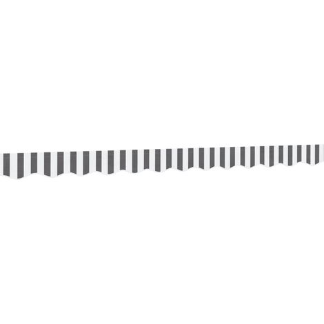 Awning Valance Replacement Anthracite and White Stripe 300 cm vidaXL