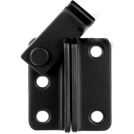 Loquet de portail à rabat en acier inoxydable pour porte intérieure de grange, salle de bain, abri de jardin, garage, ouverture à gauche – Noir – 62 x 50 mm (1/5)