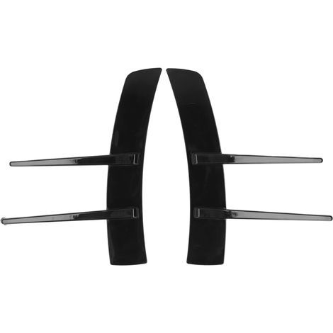 2 pièces spoiler latéral avant noir brillant ABS canard universel pour pare-chocs voiture (1/5)