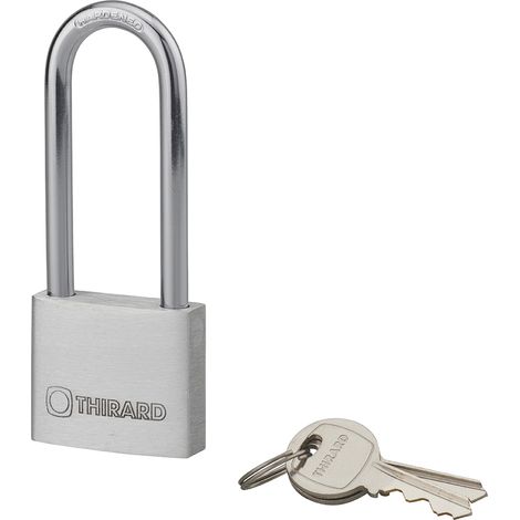 Cadenas à clé TYPE 1 aluminium 40 mm anse 1/2 haute (1/5)