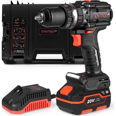 Taladro Atornillador a Batería 20V Sin Escobillas, 160 Nm, Portabrocas 13mm, Solo 1,1 kg - CD-202BC ULTRA + Batería 4.0Ah + Cargador + Maletin (1/5)