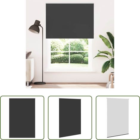 vidaXL Sichtschutz -  Verdunkelungsrollo Schwarz 155x230 cm Stoffbreite 151,6 cm (1/5)