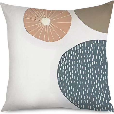 Housse de Coussin Décoratif Motif Géométrique Chic (1/5)