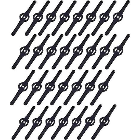 30 Pièces Noir Lame Débroussailleuse, Lame Coupe Bordure, Lame Plastique Coupe Bordure, Acessoires pour Coupe-bordures (1/3)