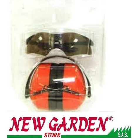 Kit protezione occhiali e cuffia giardinaggio lavori tagliaerba 320706