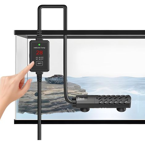 Chauffe-Eau d'aquarium 50 W avec Thermostat et Protection Contre la surchauffe, Chauffe-Eau pour Eau Douce et de mer (1/5)