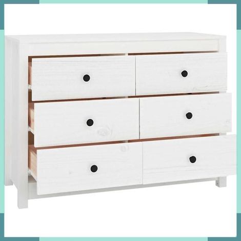 821765 Armoire latérale Blanc 100x40x72 cm Bois de pin massif (1/5)