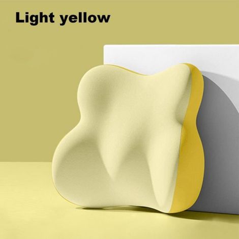 Oreiller de soutien lombaire 393414 cm, jaune clair, oreiller lombaire 100 % mousse à mémoire de forme, support lombaire (1/5)