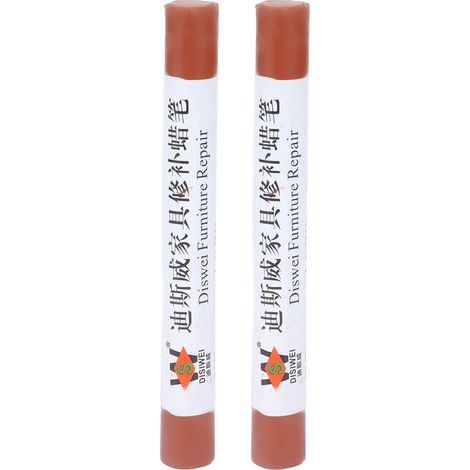 2 pièces Crayon de Réparation pour Parquet Bois, Peinture de Rétouche pour Meubles en Chêne Rouge, Matériel de Réparation Composite