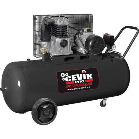 Compresor correa pro 200 litros 3hp trifasico 400v ca-pro200-3tf CEVIK