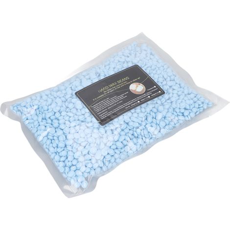 Perles de cire dépilatoire à forte viscosité pour une épilation facile des mains, des pieds et des aisselles. Bleues, 500 g. (1/5)