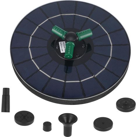 Fontaine Solaire avec Pompe et Éclairage RGB pour Jardin Extérieur Bain Oiseaux Bassin et Fontaine Décorative avec Panneau Solaire Amélioré Protection Anti-sèche Utilisation (1/5)