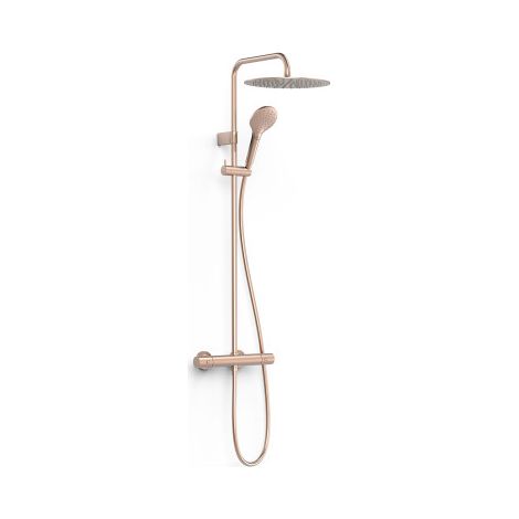 Colonne de douche thermostatique 2 voies Or Rose Mat 24K - TRES 19039314OPM (1/2)