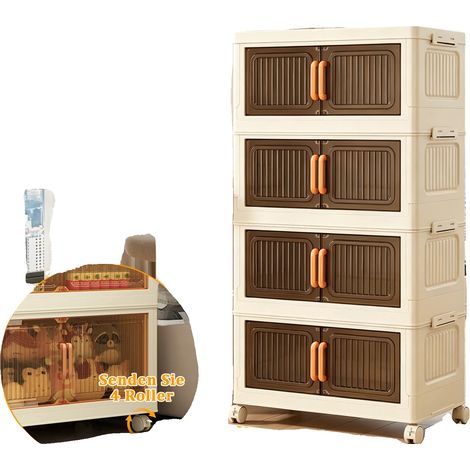 Boîtes de rangement, design anti-poussière, solution de rangement empilable, 50cm de large 4 couches (1/2)