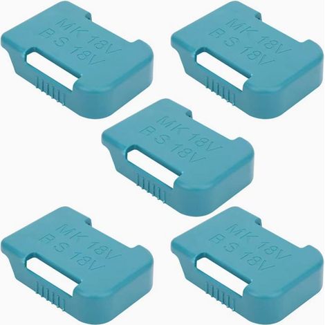 Support De Batterie - 18 V - Compatible Makita BL1830 BL1840 BL1850 BL1860 Et Bosch BAT609 BAT622 - Atelier Domestique Ou Professionnel - Lot De 5 (1/5)