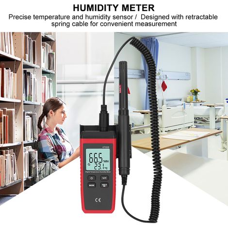 UT333S Thermo-hygromètre numérique à écran LCD thermomètre hygromètre enregistreur de température et d'humidité (1/5)