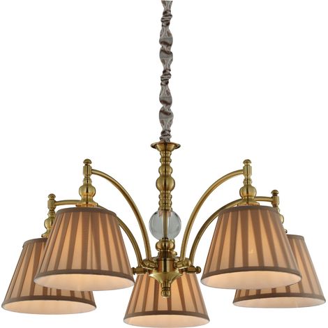 Lampadario Candellux Austin 35-13859 ottone beige 5xE14 (1/2)