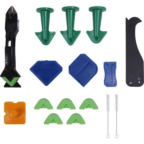 Kit de calfeutrage en Silicone, grattoir de finition de mastic, outils multifonctionnels pour enlever le coulis à usage domestique.