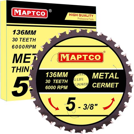 136mm 30T, Cermet Lame De Scie Circulaire, Trait De Scie Super Fin 1.5mm, Métal, Barre De Fer En Acier, Tôle (1/5)