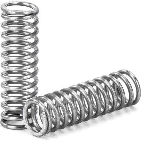 20 pezzi - Molla di compressione - Acciaio inossidabile - Elevata resistenza ed elasticità - Per elettrodomestici e apparecchiature meccaniche - Colore acciaio - 0,6x5x15 cm (1/5)